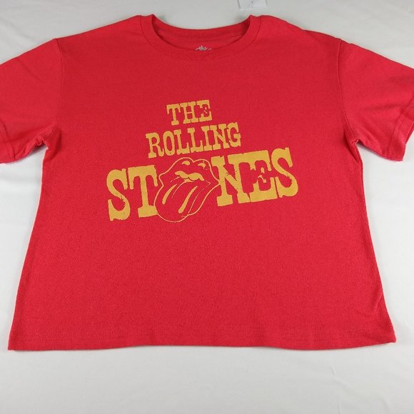 New The Rolling Stones Crop Short Sleeve Shirt - Picture 1 of 7